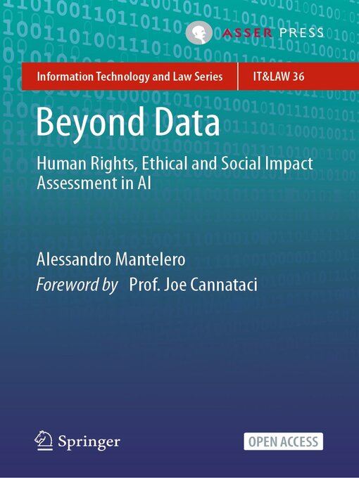 Title details for Beyond Data by Alessandro Mantelero - Available